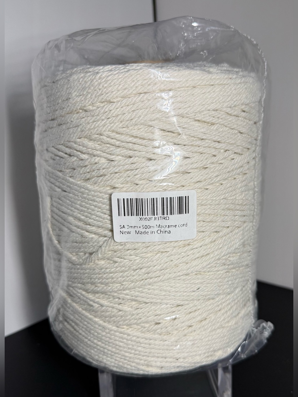 New 3mm x 500 Meters Cotton Macrame Rope Craft Twine - Off White